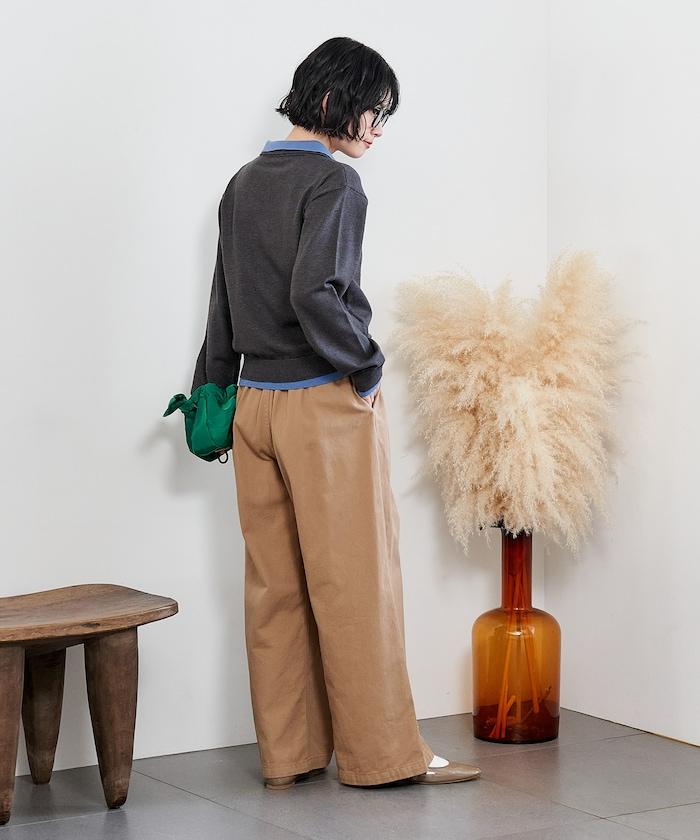 拼色疊穿針織POLO衫