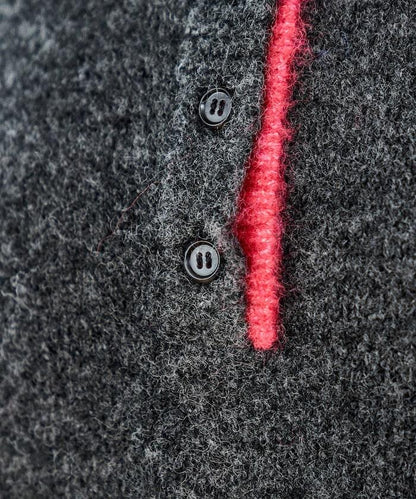 拼色亨利領針織套頭衫