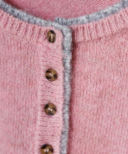 拼色亨利領針織套頭衫