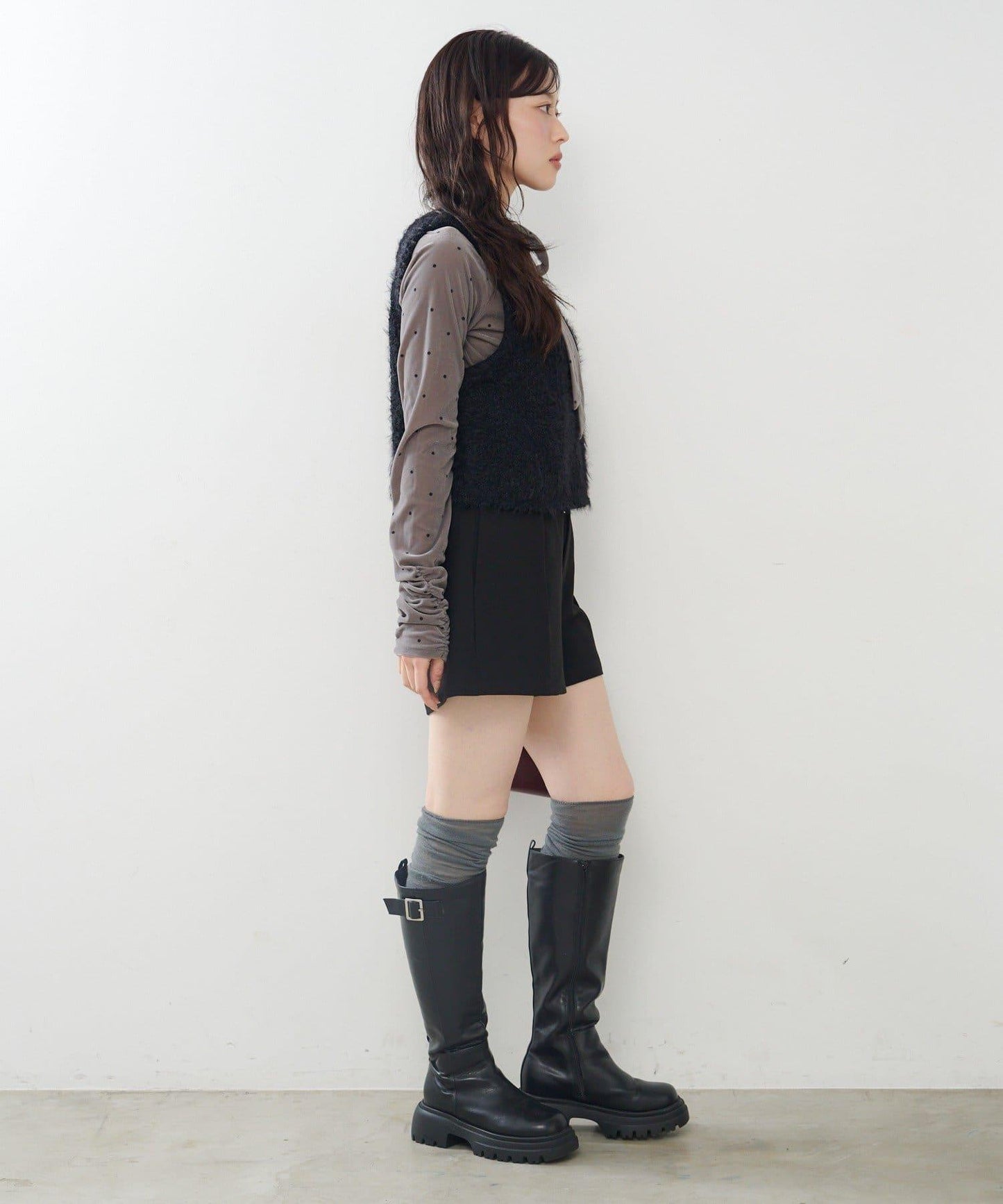 【前後兩穿】粗花呢馬甲