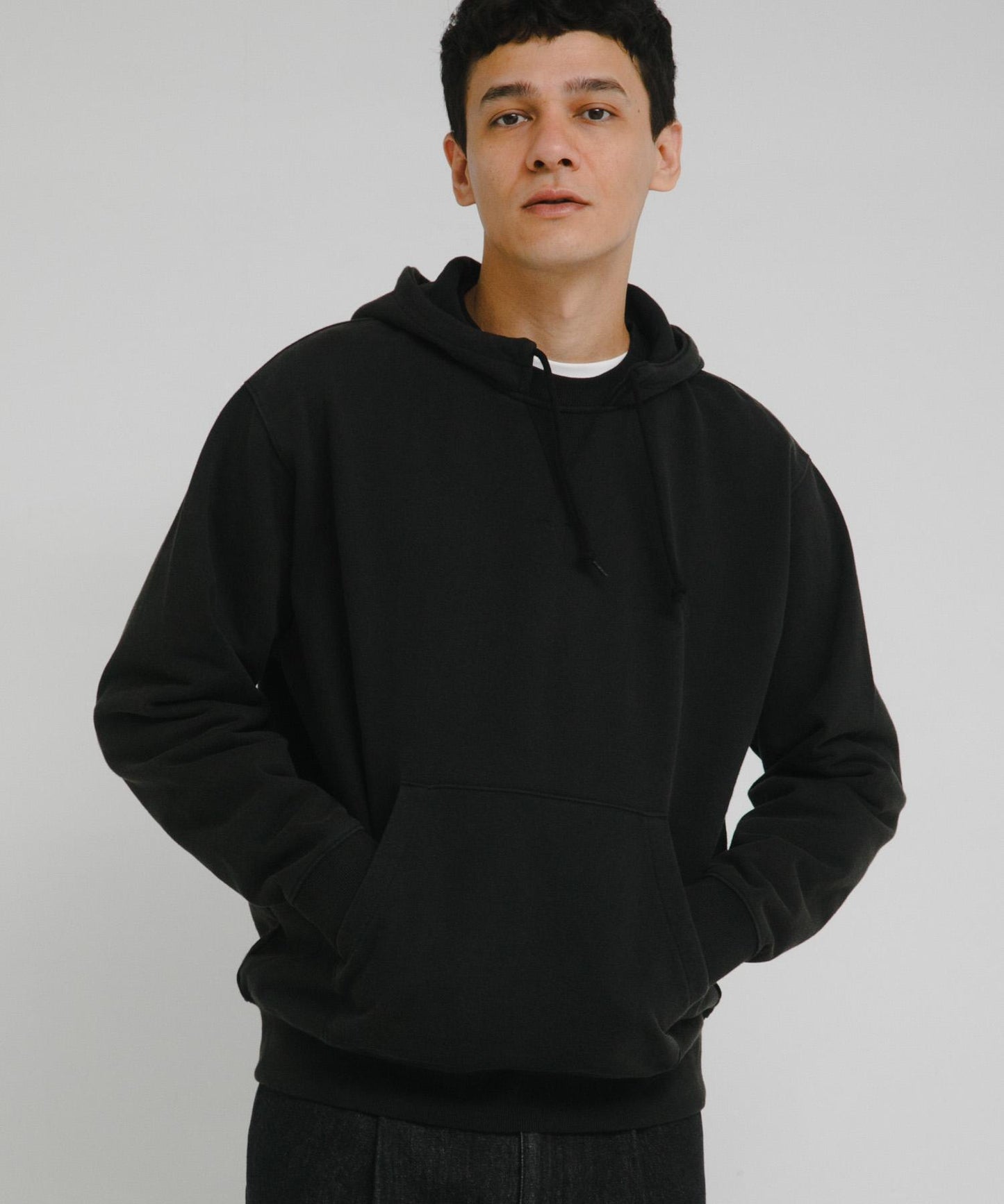 復古風格拼接連帽衛衣