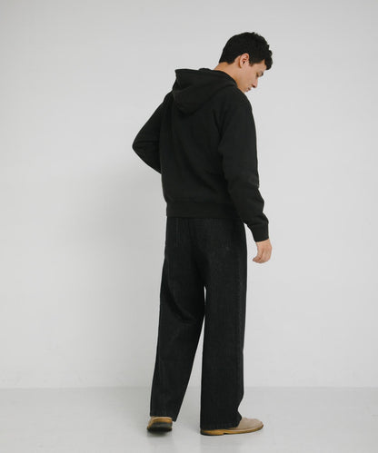 復古風格拼接連帽衛衣