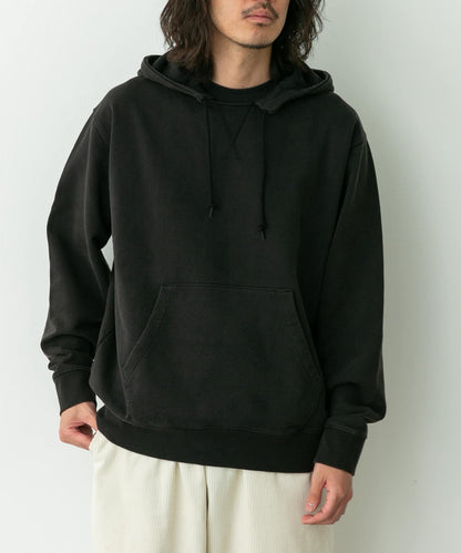 復古風格拼接連帽衛衣