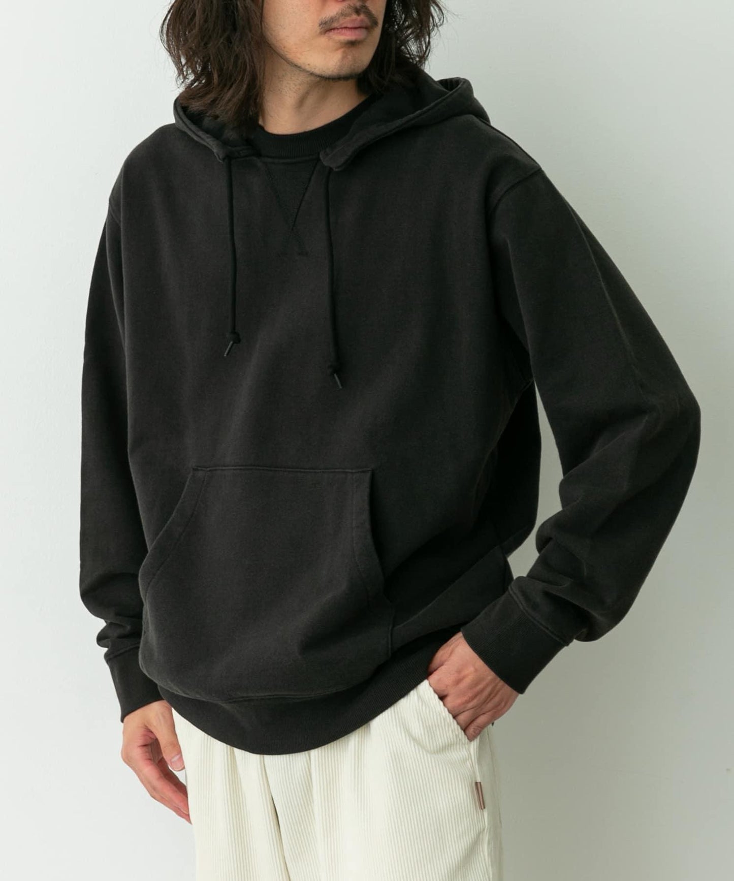 復古風格拼接連帽衛衣