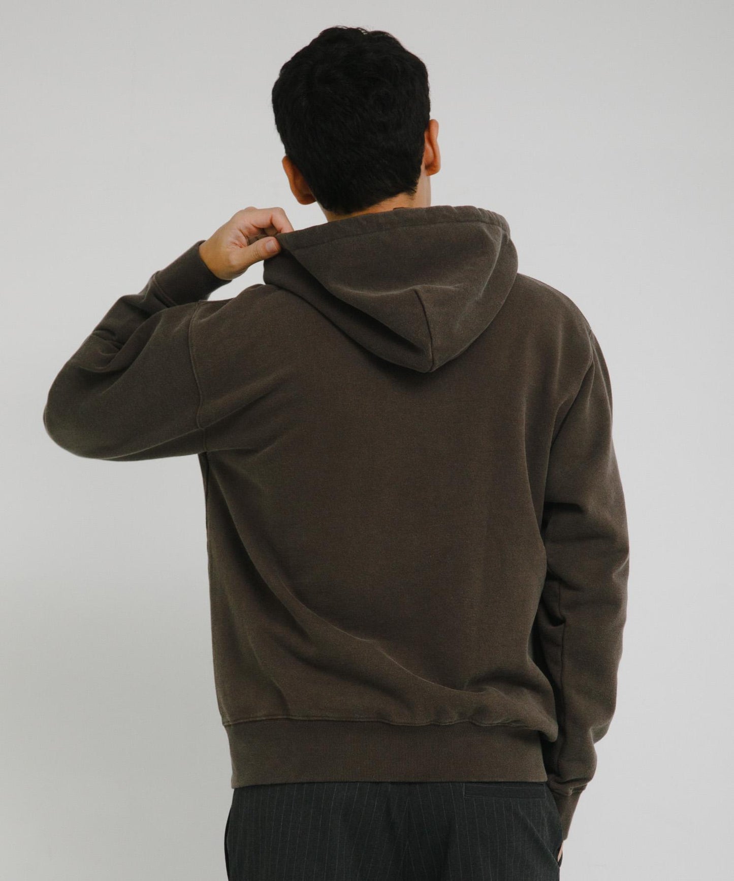 復古風格拼接連帽衛衣