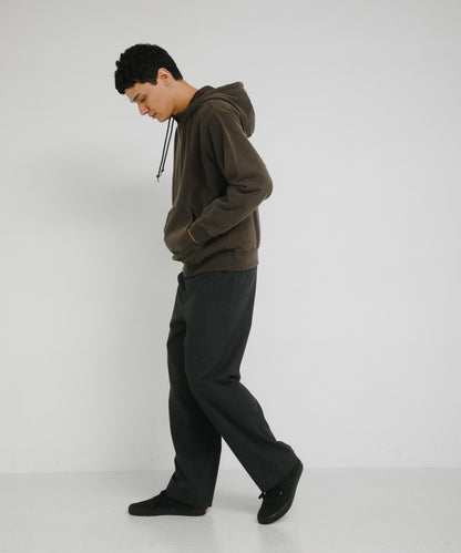 復古風格拼接連帽衛衣