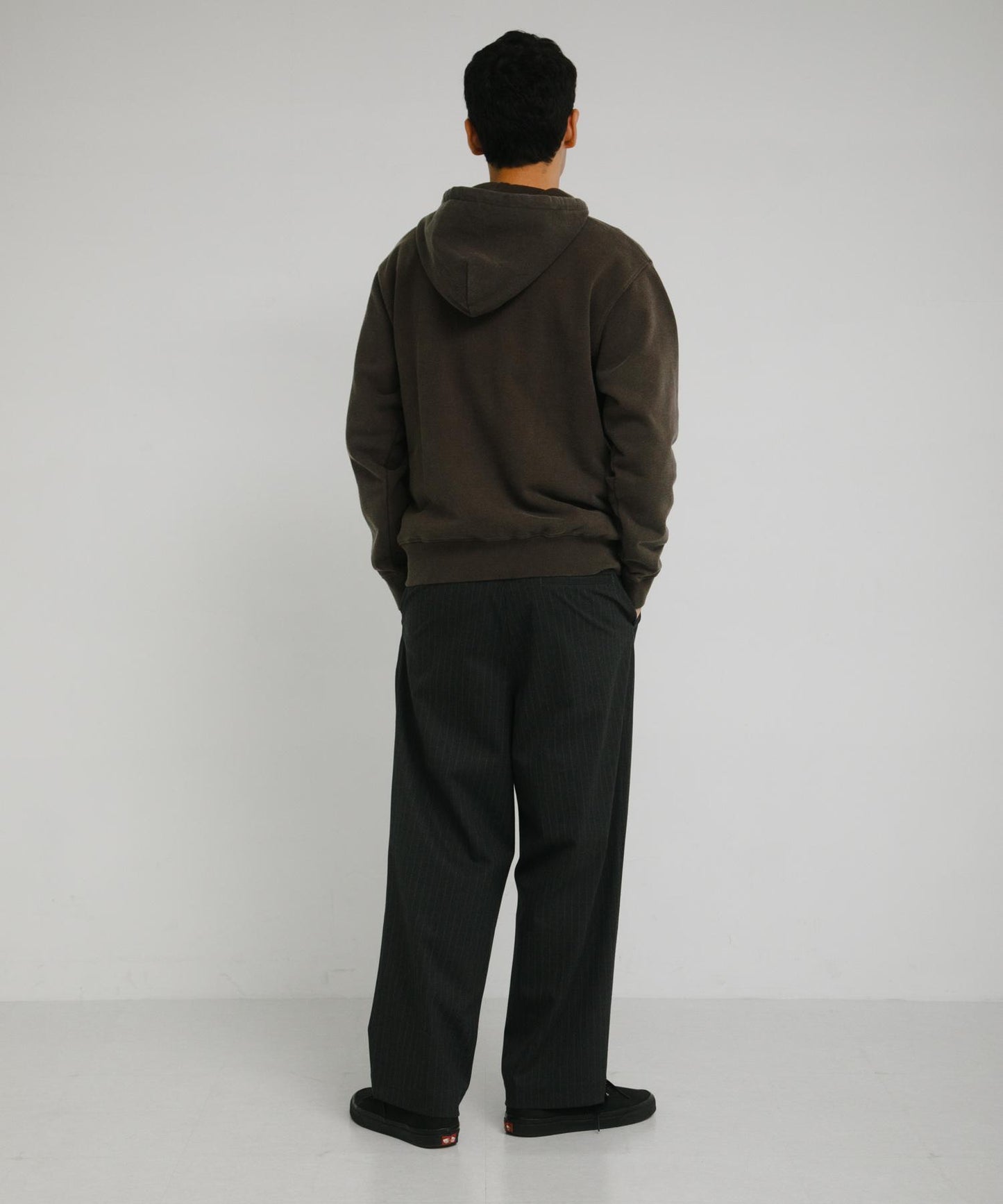 復古風格拼接連帽衛衣