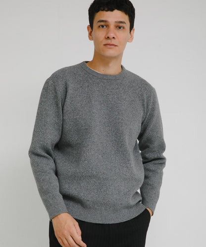 抗起球可水洗圓領針織衫