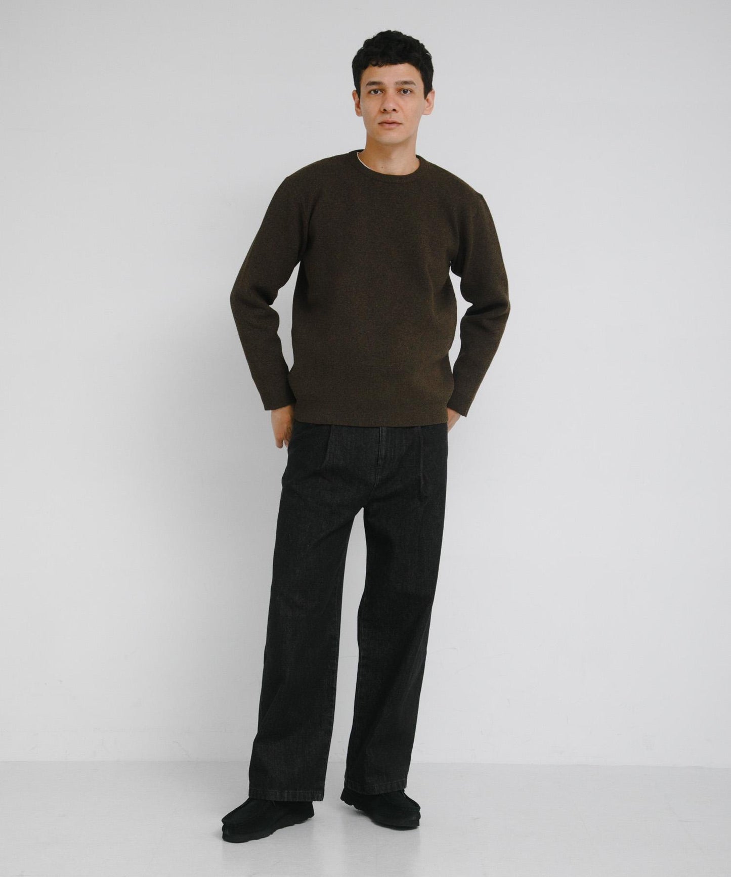 抗起球可水洗圓領針織衫