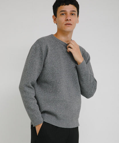 抗起球可水洗圓領針織衫