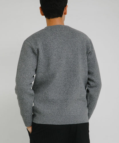 抗起球可水洗圓領針織衫