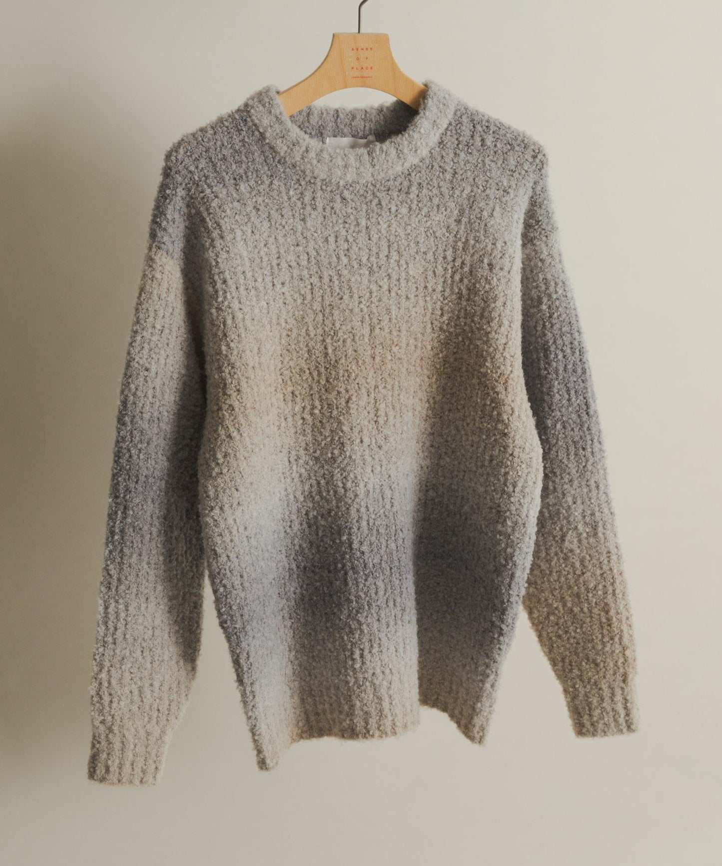 漸變色圈圈紗針織衫