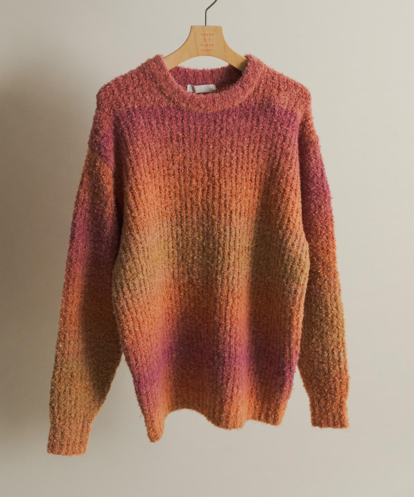 漸變色圈圈紗針織衫