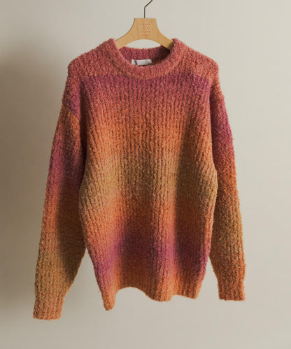 漸變色圈圈紗針織衫