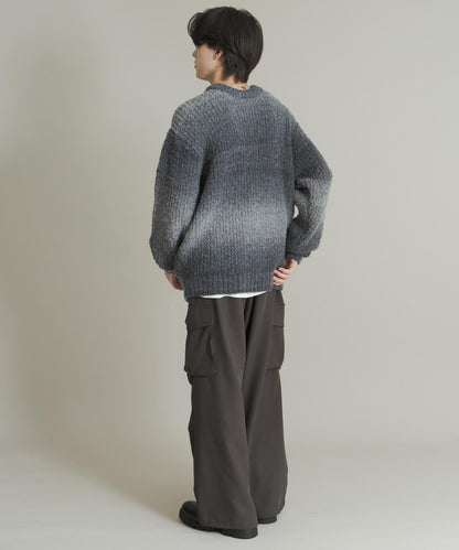 漸變色圈圈紗針織衫