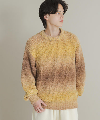 漸變色圈圈紗針織衫