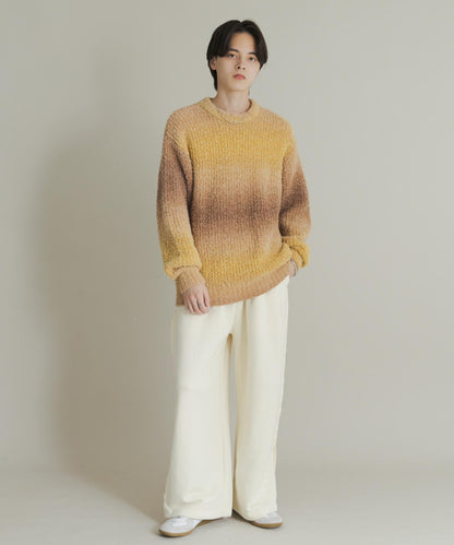 漸變色圈圈紗針織衫