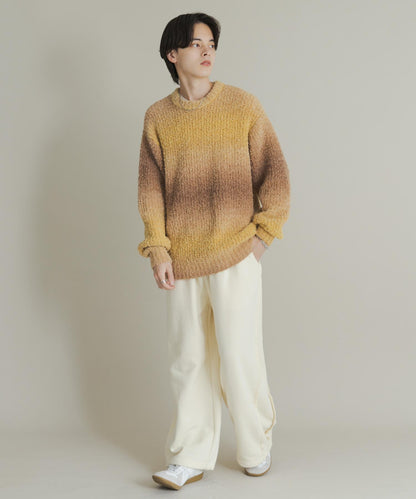 漸變色圈圈紗針織衫