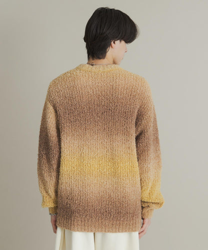 漸變色圈圈紗針織衫