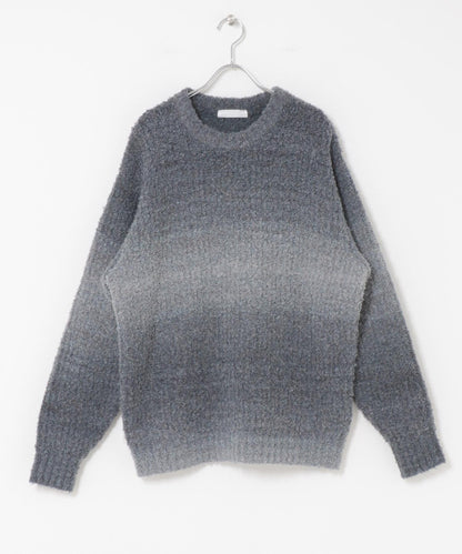 漸變色圈圈紗針織衫