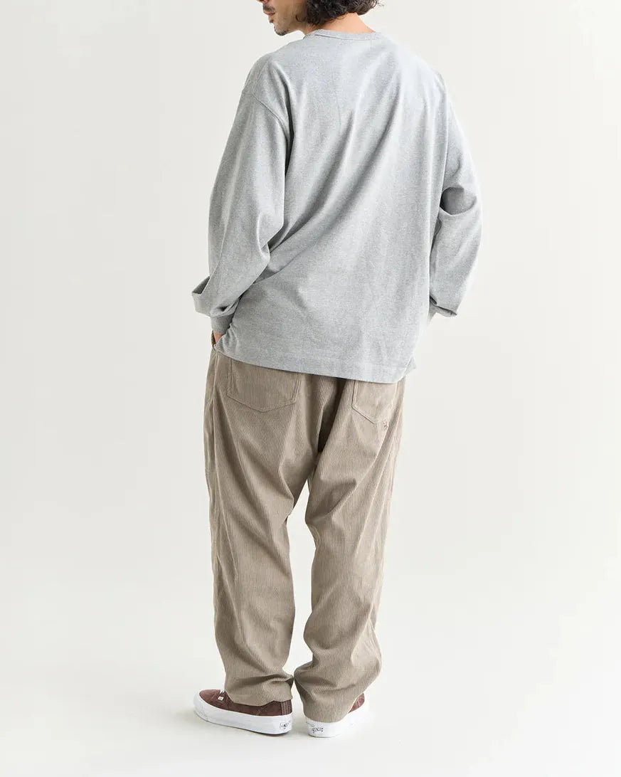 NANGA ECO HYBRID BOX LOGO 刺繡 長袖T恤（男女同款）