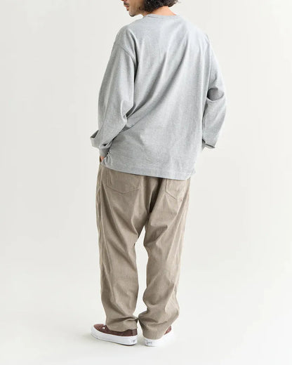 NANGA ECO HYBRID BOX LOGO 刺繡 長袖T恤（男女同款）