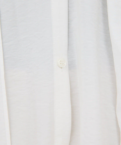 褶皺蝴蝶結領女襯衫