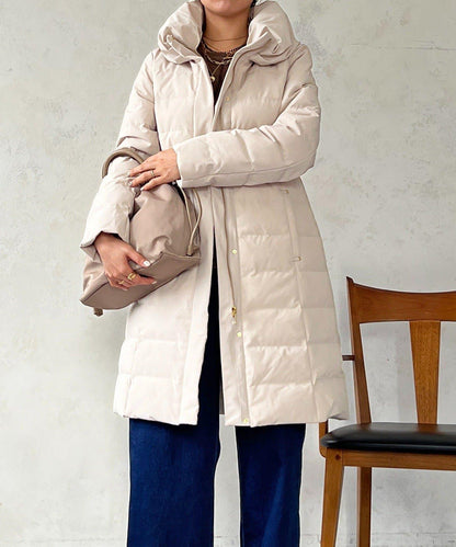 彈力長款羽絨服