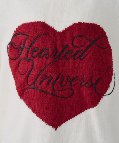 【HolidayCollection】毛絨愛心寬鬆針織衫