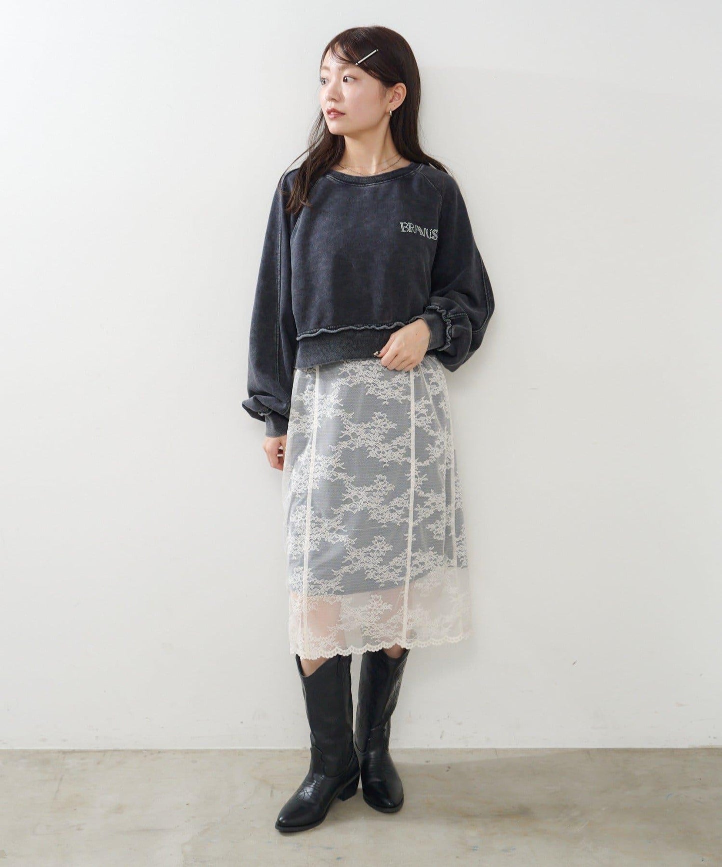 【Kastane】水鑽裝飾衛衣