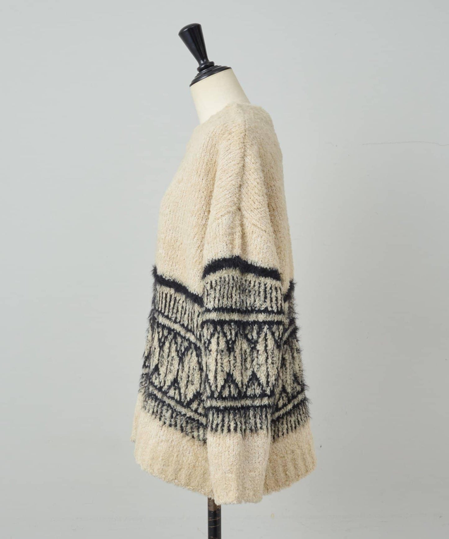 大格子費爾島花紋套頭衫