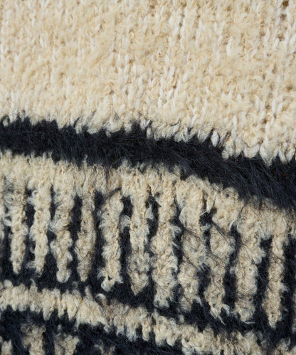 大格子費爾島花紋套頭衫