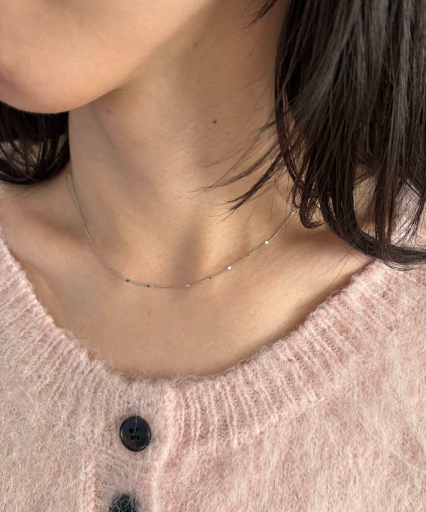 GOLDY 圓點鏈條皮質項鍊