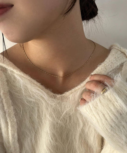 GOLDY 扭紋鏈條皮質項鍊