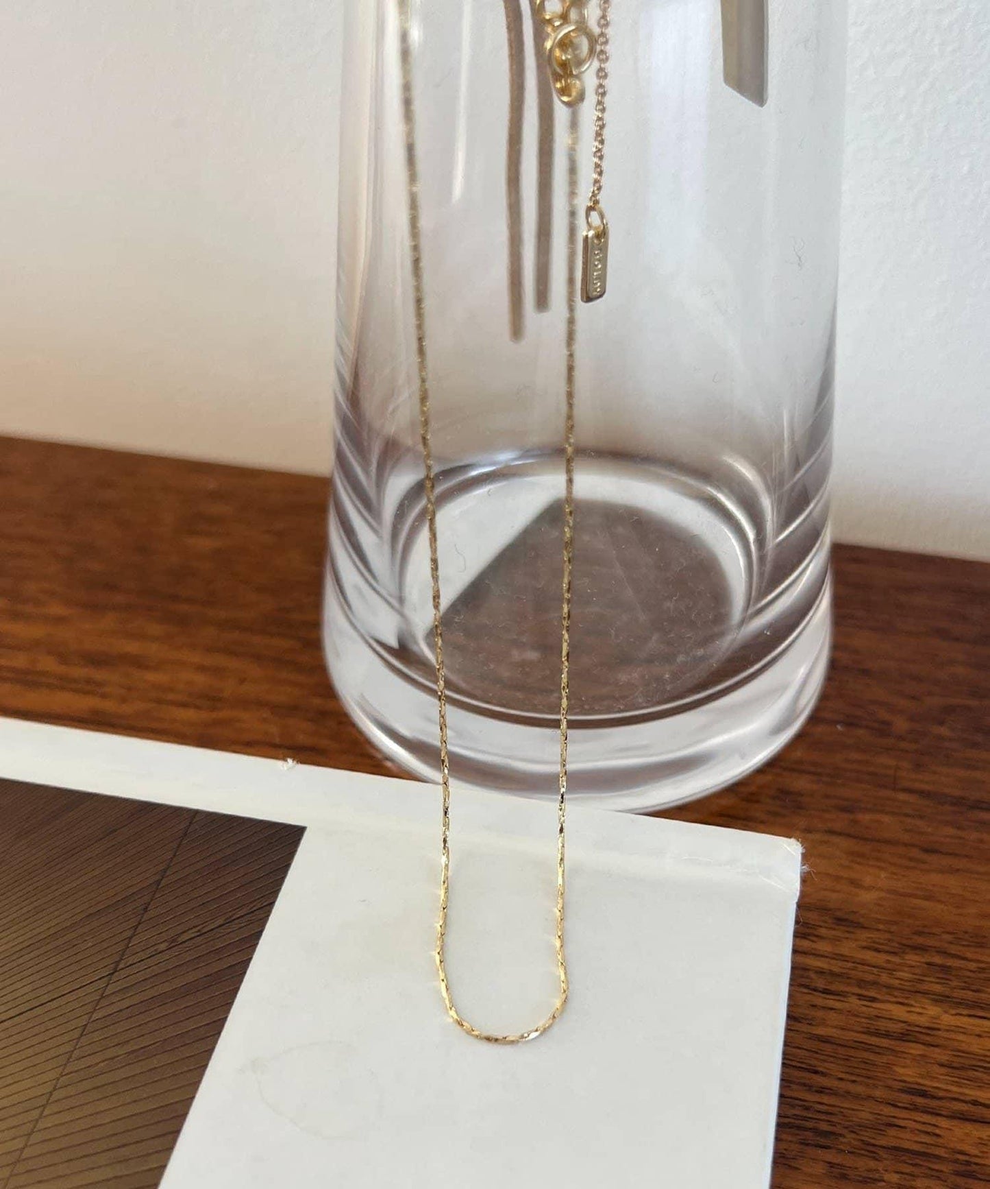 GOLDY 扭紋鏈條皮質項鍊