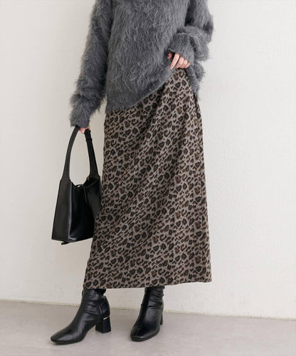 豹紋休閒裙