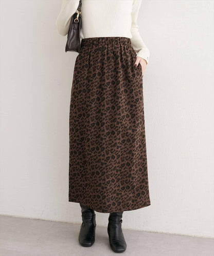豹紋休閒裙