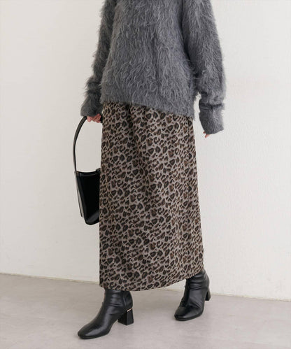 豹紋休閒裙