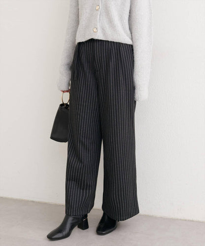 附腰帶彈力長褲