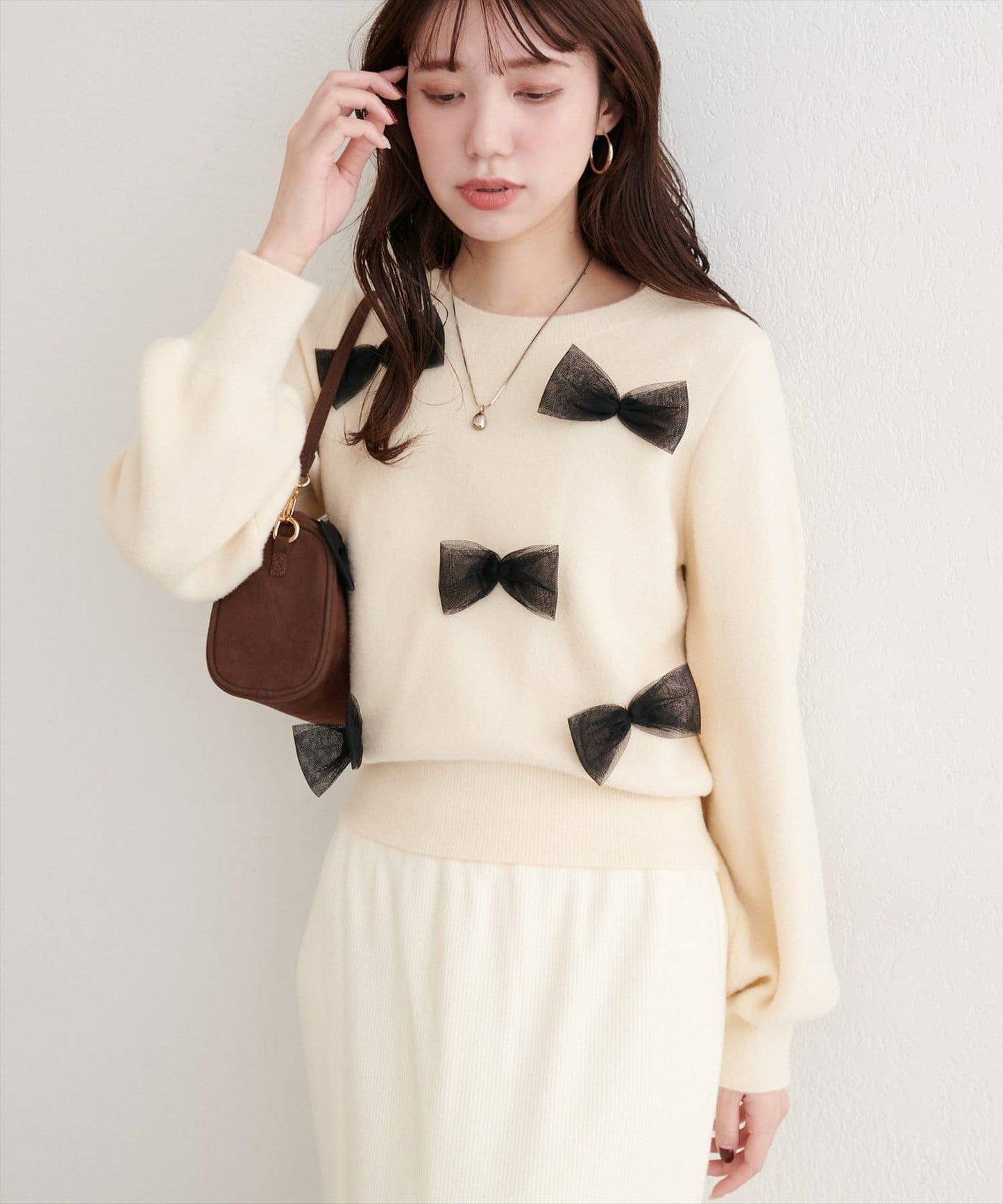 隨機蝴蝶結針織套頭衫