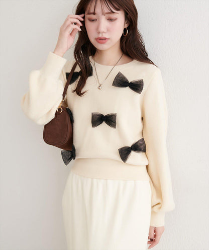 隨機蝴蝶結針織套頭衫