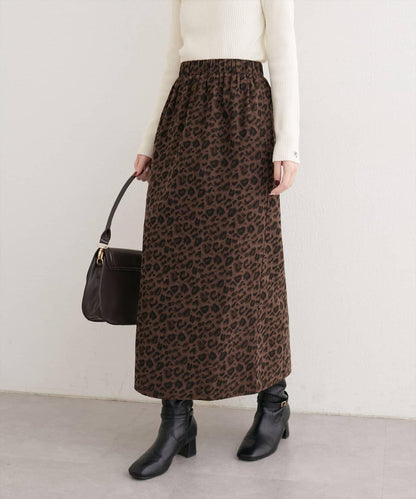 豹紋休閒裙