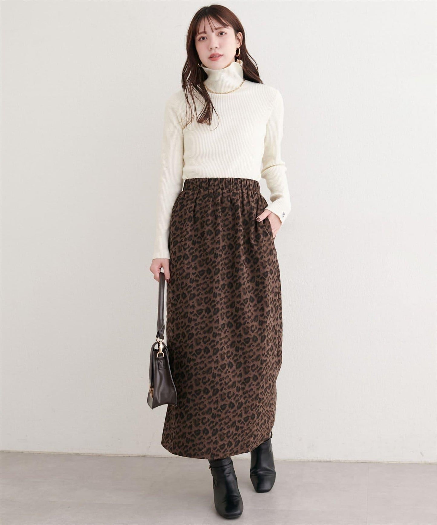 豹紋休閒裙
