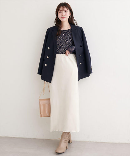 斜裁漸變天鵝絨半身裙