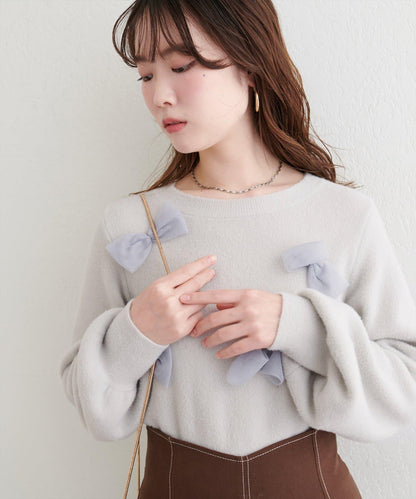 隨機蝴蝶結針織套頭衫
