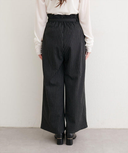 附腰帶彈力長褲