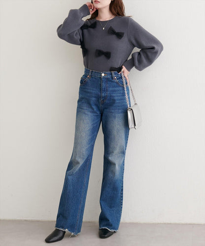 隨機蝴蝶結針織套頭衫