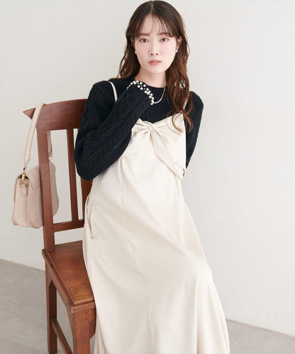 袖口珍珠柔軟針織衫