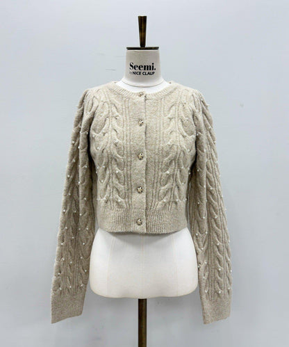 【Seemi.】寶石裝飾針織衫