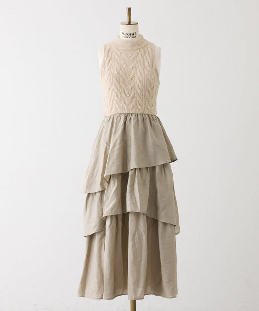 【Seemi.】寶石裝飾連衣裙